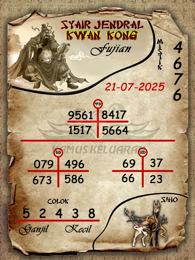 syair jendral kwan kong Fujian 21 07 2025
