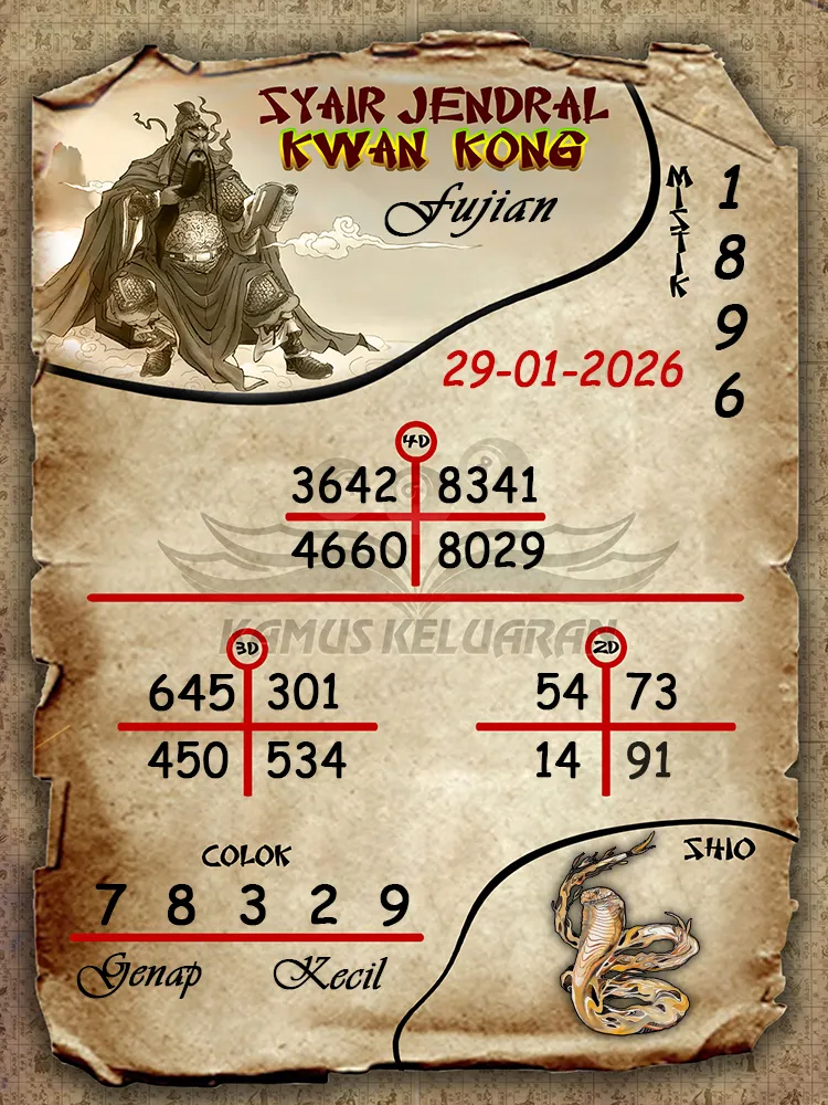 Syair Jendral Kwan Kong Fujian 29 01 2026