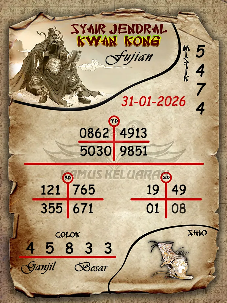 Syair Jendral Kwan Kong Fujian 31 01 2026