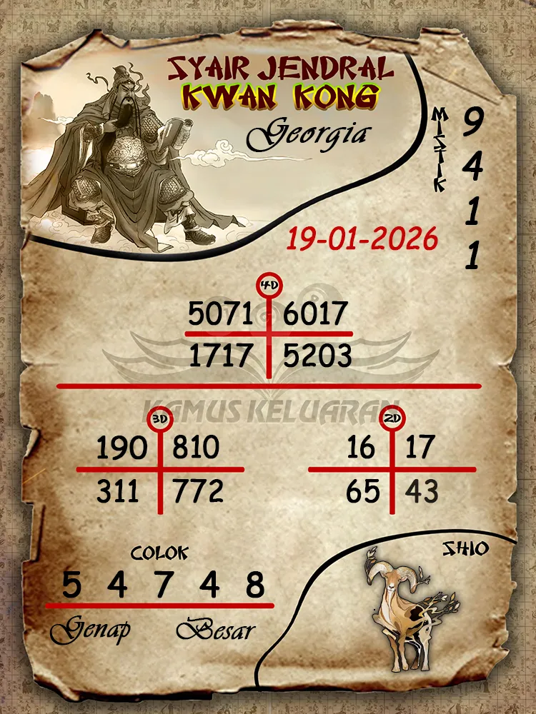 Syair Jendral Kwan Kong Georgia 19 01 2026